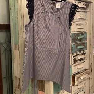 Cabi lace flutter top